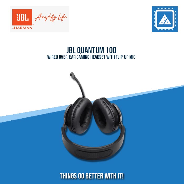 JBL QUANTUM 100 WIRED 3.5MM OVER-EAR GAMING HEADSET (BLACK) JBL QUANTUM 100 WIRED 3.5MM OVER-EAR GAMING HEADSET (BLACK)